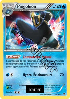 Carte Pokémon Pingoléon  Reverse n°38 de la série Impulsion Turbo