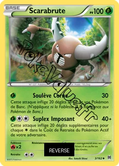 Carte Pokémon Pinsir  Reverse n°3 de la série Impulsion Turbo