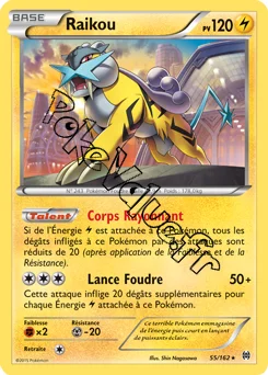 Carte Pokémon Raikou  n°55 de la série Impulsion Turbo