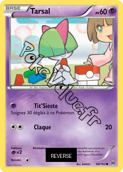 Carte Pokémon Ralts  Reverse n°68 de la série Impulsion Turbo