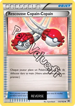 Carte Pokémon Rescousse Copain-Copain Reverse n°135 de la série Impulsion Turbo