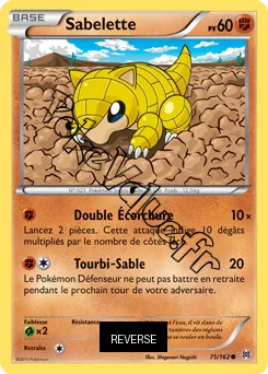 Carte Pokémon Sandshrew  Reverse n°75 de la série Impulsion Turbo