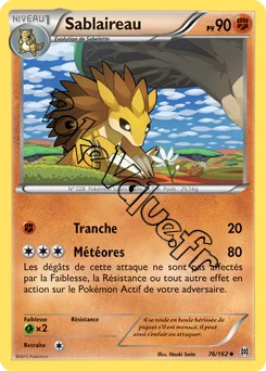 Carte Pokémon Sandslash  n°76 de la série Impulsion Turbo