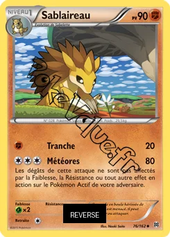 Carte Pokémon Sandslash  Reverse n°76 de la série Impulsion Turbo