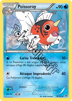 Carte Pokémon Seaking  n°28 de la série Impulsion Turbo