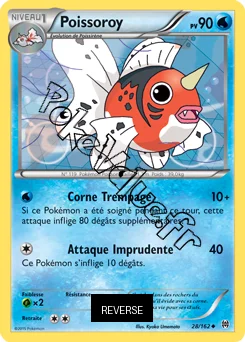Carte Pokémon Seaking  Reverse n°28 de la série Impulsion Turbo