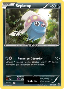 Carte Pokémon Sepiatop  Reverse n°93 de la série Impulsion Turbo