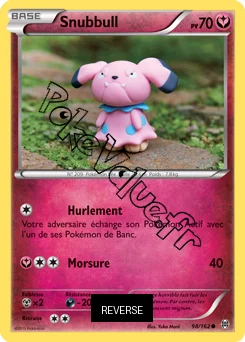 Carte Pokémon Snubbull  Reverse n°98 de la série Impulsion Turbo