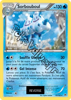 Carte Pokémon Sorbouboul  Reverse n°45 de la série Impulsion Turbo