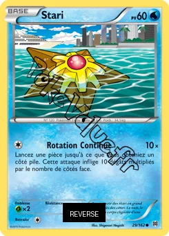 Carte Pokémon Staryu  Reverse n°29 de la série Impulsion Turbo