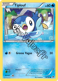 Carte Pokémon Tiplouf  n°36 de la série Impulsion Turbo