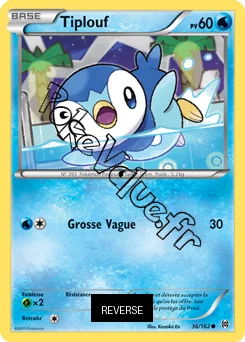 Carte Pokémon Tiplouf  Reverse n°36 de la série Impulsion Turbo