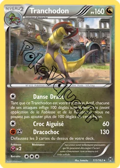 Carte Pokémon Tranchodon  n°111 de la série Impulsion Turbo