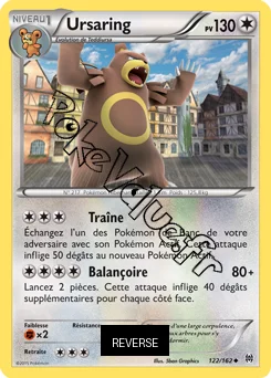 Carte Pokémon Ursaring  Reverse n°122 de la série Impulsion Turbo