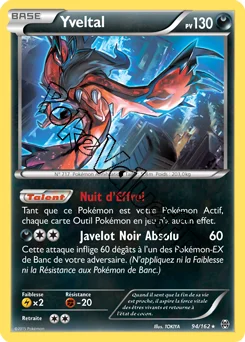 Carte Pokémon Yveltal  n°94 de la série Impulsion Turbo