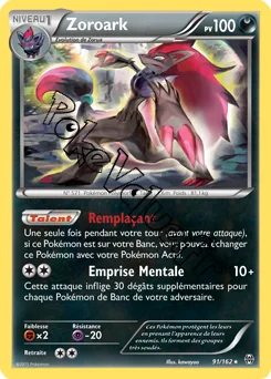Carte Pokémon Zoroark  n°91 de la série Impulsion Turbo