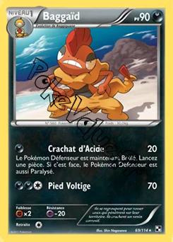 Carte Pokémon Baggaïd n°69 de la série Noir et Blanc