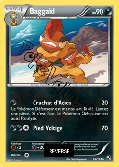 Carte Pokémon Baggaïd Reverse n°69 de la série Noir et Blanc