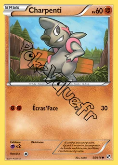 Carte Pokémon Charpenti n°58 de la série Noir et Blanc
