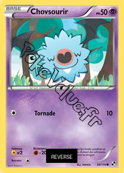 Carte Pokémon Chovsourir Reverse n°50 de la série Noir et Blanc