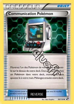 Carte Pokémon Communication Pokémon Reverse n°99 de la série Noir et Blanc