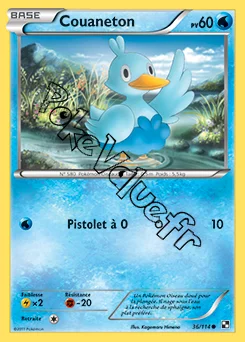Carte Pokémon Couaneton n°36 de la série Noir et Blanc