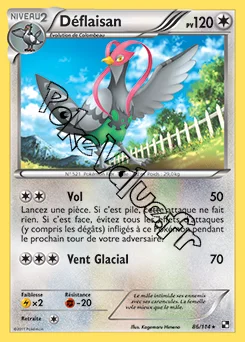 Carte Pokémon Déflaisan n°86 de la série Noir et Blanc
