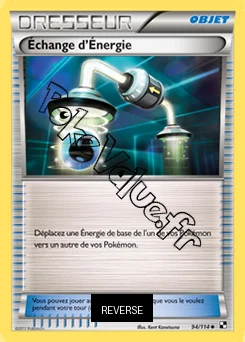 Carte Pokémon Échange d’Énergie Reverse n°94 de la série Noir et Blanc