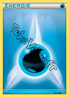 Carte Pokémon Énergie Eau n°107 de la série Noir et Blanc