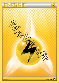 Carte Pokémon Énergie Électrique n°108 de la série Noir et Blanc