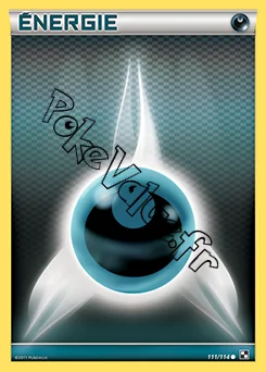 Carte Pokémon Énergie Obscurité n°111 de la série Noir et Blanc