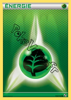 Carte Pokémon Énergie Plante n°105 de la série Noir et Blanc