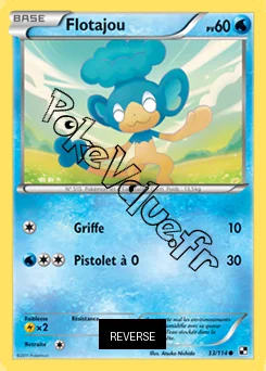 Carte Pokémon Flotajou Reverse n°33 de la série Noir et Blanc