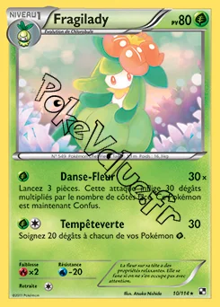 Carte Pokémon Fragilady n°10 de la série Noir et Blanc