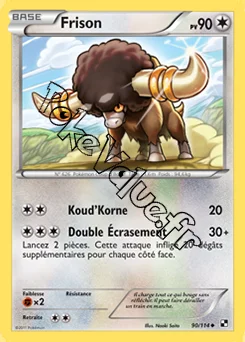 Carte Pokémon Frison n°90 de la série Noir et Blanc