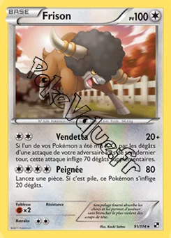 Carte Pokémon Frison n°91 de la série Noir et Blanc