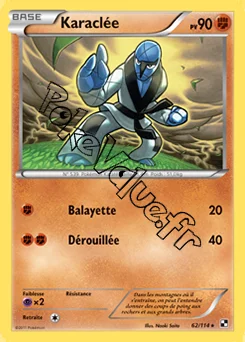 Carte Pokémon Karaclée n°62 de la série Noir et Blanc