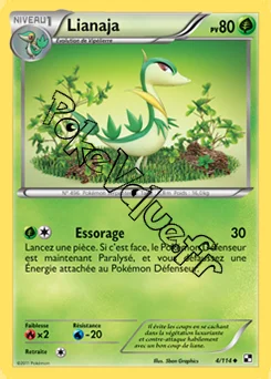 Carte Pokémon Lianaja  n°4 de la série Noir et Blanc