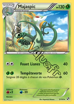 Carte Pokémon Majaspic n°5 de la série Noir et Blanc