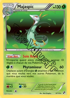 Carte Pokémon Majaspic n°6 de la série Noir et Blanc
