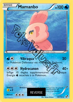 Carte Pokémon Mamanbo Reverse n°39 de la série Noir et Blanc