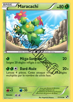 Carte Pokémon Maracachi n°11 de la série Noir et Blanc