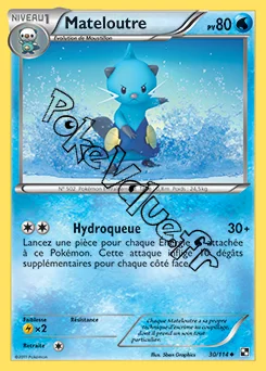 Carte Pokémon Mateloutre  n°30 de la série Noir et Blanc