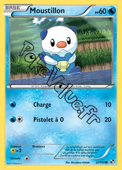 Carte Pokémon Moustillon  n°27 de la série Noir et Blanc
