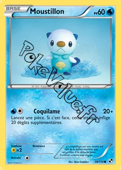 Carte Pokémon Moustillon  n°28 de la série Noir et Blanc