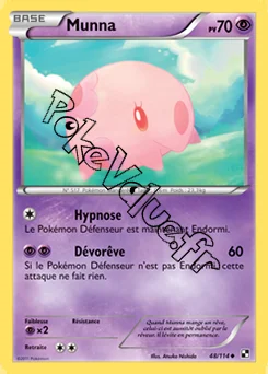 Carte Pokémon Munna  n°48 de la série Noir et Blanc