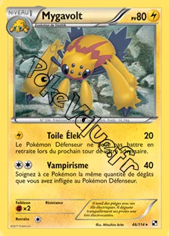 Carte Pokémon Mygavolt n°46 de la série Noir et Blanc