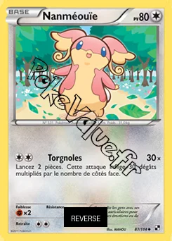 Carte Pokémon Nanméouïe Reverse n°87 de la série Noir et Blanc