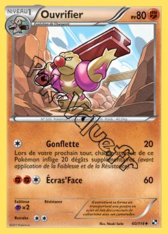 Carte Pokémon Ouvrifier n°60 de la série Noir et Blanc
