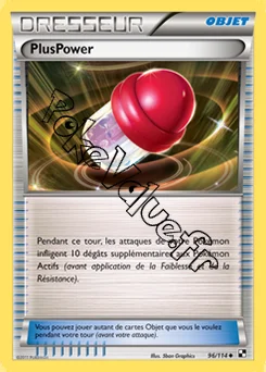 Carte Pokémon PlusPower n°96 de la série Noir et Blanc